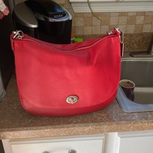 Large Red Coach Purse